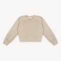 Non-toxic, Organic French Terry cotton crewneck naturally dyed with chestnuts, offering a creme, warm and soft texture. Made in the USA. 